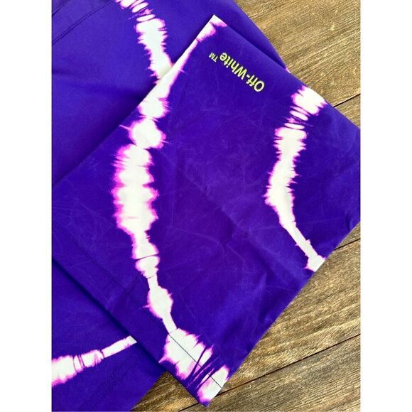 NWT- Off White Tie Dye Sunrise Swimming Suit, purple/lime - Picture 8 of 11